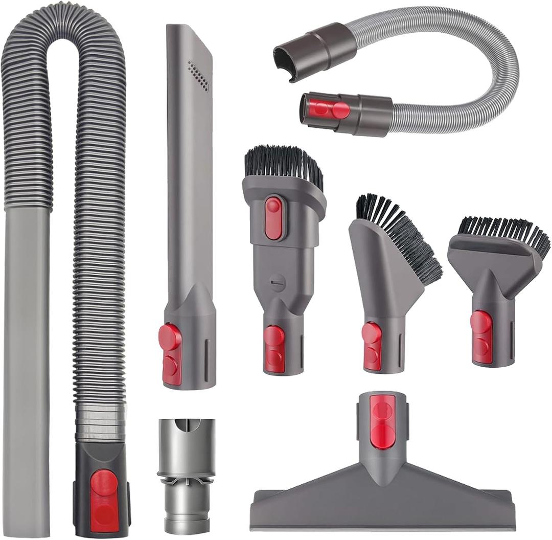ForDyson Gen5 V15 V12 V8 V11 V10 V7 Attachments Kit  All Attachments, Dryer Nozzle, Extension Hose, Crevice Tool, Mattress Brush, Dust Brush, Stiff Brush, Lint & Wrinkle Tool