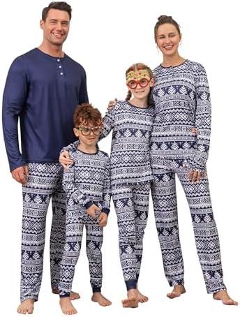 Rnxrbb Matching Christmas Pajamas Sets Christmas Pjs for Xmas Sleepwear for Men 2025 XXL
