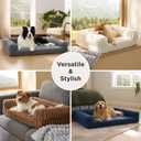 Bedsure ComfyFleece Orthopedic Dog Bed for Small Dogs, Waterproof Memory Foam Small Pet Beds with Sides, Non-Slip Bottom and Egg-Crate Foam Medium Dog Couch Sofa with Washable Corduroy Cover, Grey