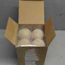 Lunmon 12 Pcs Large Neutral Textured Christmas Ornaments 3.15 Inch Farmhouse Rustic Cream Christmas Tree Balls Modern Vintage Shatterproof Xmas Baubles for Home Decor DIY Party Gift