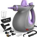 Pressurized Handheld Multi-Surface Natural Steam Cleaner with 12 pcs Accessories, Multi-Purpose Steamer for Home Use, Steamer for Cleaning Floor, Upholstery, Grout and Car (Purple)