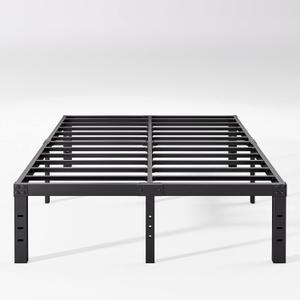 14 Inch King Bed Frame No Box Spring Needed, Metal Platform King Size Bed Frame, Heavy Duty, Easy Assembly and Noise Free, Black