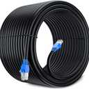 Cat6 Ethernet Cable for Gaming 300 ft RJ45 550 Mhz, Heavy Duty Waterproof Copper Indoor Outdoor Shielded LAN Cable Direct Burial Zero Lag Network Patch, Compatible with PC Router Modem TV