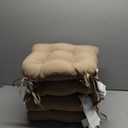 Greendale Home Fashions Outdoor Square Tufted Dining Seat Cushion, Set of 1, Sanddollar