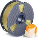 SUNLU PVA Filament 1.75mm, Water Soluble Support 3D Printer Filament 1KG, Easy to Dissolve for Smooth Surface Finish, Compatible with PLA, PETG, ABS, Nylon, Transparent Yellow