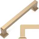 Amerdeco 10 Pack Champagne Bronze Cabinet Pulls 5 Inch(128MM) Hole Centers Kitchen Cabinet Handles Cabinet Hardware Kitchen Handles for Cabinets Cupboard Handles Drawer Pulls ZH0019