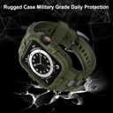GELISHI Bands Compatible for Apple Watch Band 41mm 40mm 38mm, Men Sport Rugged Band with Protective Case for Watch Series 9 8 7/Series 6 SE 5 4 3