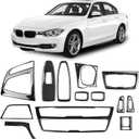 13PCS Carbon Fiber Interior Trim Kit Compatible with BMW 3 Series F30 F31 F34 2012-2019 Compatible with 4 Series F32 F33 F36 2014-2020