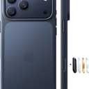 TORRAS for iPhone 17 Pro Case, Beyond Military-Grade Protection, Camera Control Button, DIY Buttons, Translucent Matte Slim Thin Shockproof Hard Back Anti-Scratch Phone case for iPhone 17 Pro, Black