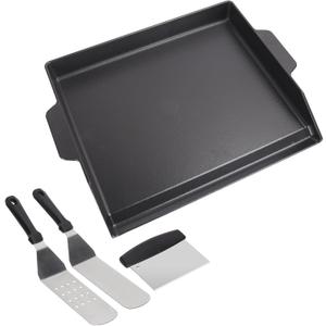 Nonstick Cast Iron Griddle for Gas Grill, 23" x 16" Universal Cooking Coating Flat Top Plate for Gas Stove Top 4 Burner Oven/Stove Top, Electric Grill
