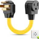 Welder Adapter Cord, NEMA 14-50P to 6-50R, 50 Amp Welder Power Adapter Plug, Heavy Duty STW 8 AWG, 50 Amp 250V 12500 Watt, 12inch