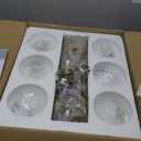 VONLUCE Sputnik Ceiling Light Fixture, 6-Light Modern Sputnik Chandelier with Frosted Glass Shades, ETL Listed Globe Chandelier for Living Room Bedroom Dining Room, Bubble Glass Pendant Light, Gold