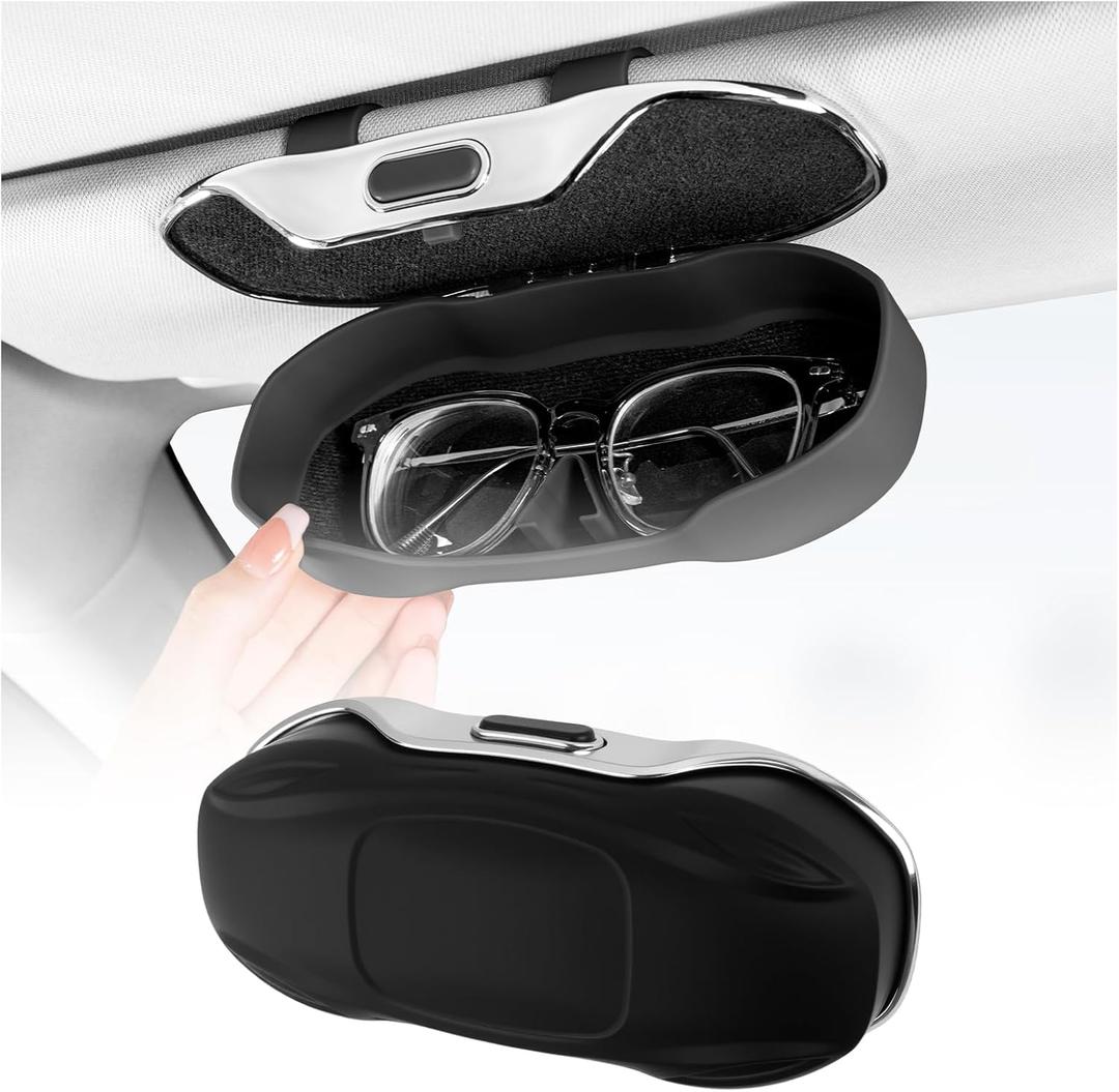 2026 New Sunglasses Holder for Car,Anti-Drop Car Sunglass Holder with Button Release for Storage,Universal Sunglass Holders for Cars Visor Clip Cars Interior Accessories