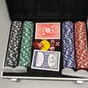 Boyzhood Poker Chips,200Pcs Poker Set with Aluminum Travel Case,11.5 Gram Poker Chips Set for Texas Holdem Blackjack Gambling