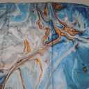 senya Marble Cloth Napkin Abstract Turquoise Marble Dreamy Cloth Napkin Set of 6 Washable Reusable Polyester for Family Dinner Party Holiday