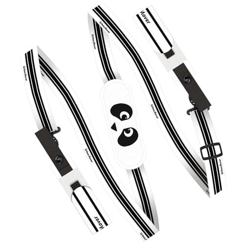 UrbanMover Ski Strap and Pole Carriers Black Panda for Men Women Kids Adjustable Shoulder Sling with Padded Holder Downhill Skiing Gear Backcountry Ski Accessories, Pack 3