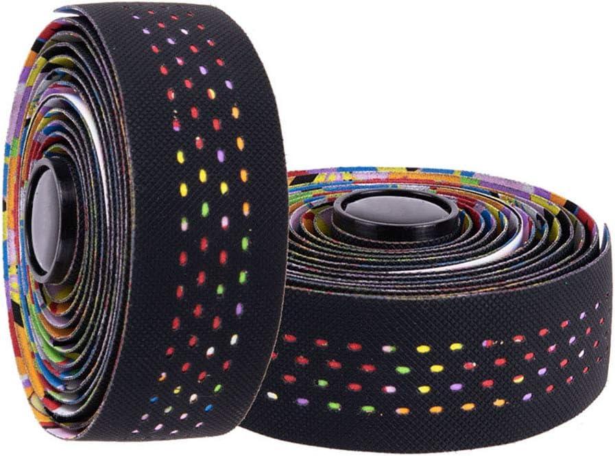 Tvoip 2 Rolls Soft Road Bike Bicycle Handlebar Cork EVA PU Bar Tape Professional Cycling Damping Anti-Vibration Wrap