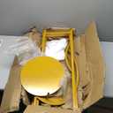 Tableclothsfactory 8ft Gold Spandex Fitted Open Arch Backdrop Cover, Double-Sided U-Shaped Wedding Arch Slipcover