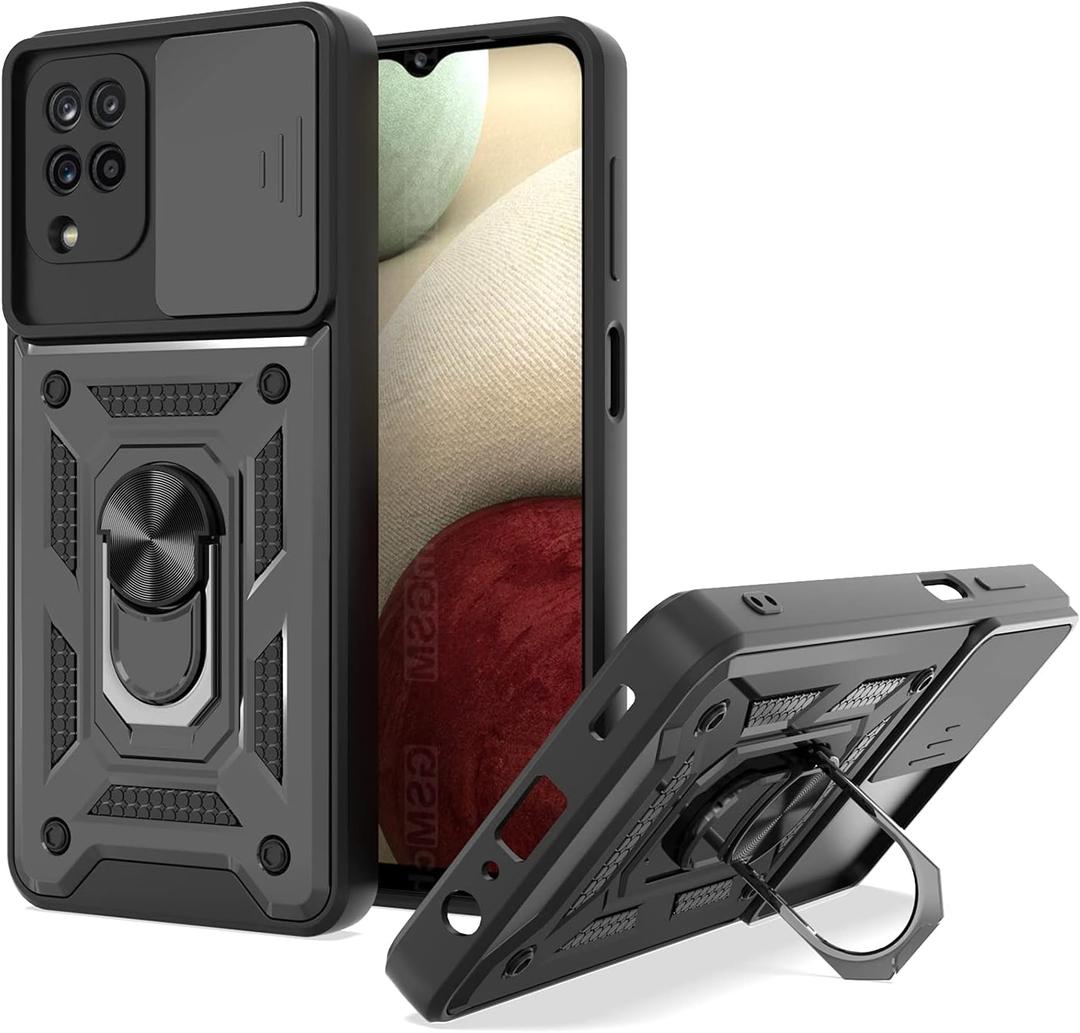 BESINPO for Galaxy A36 5g Phone Case/Bark Phone Pro Case, Magnetic Matte Shockproof for Samsung A36 5g Case with 2 Screen Protectors, Translucent Slim for Samsung Galaxy A36 5g Phone Case, Black