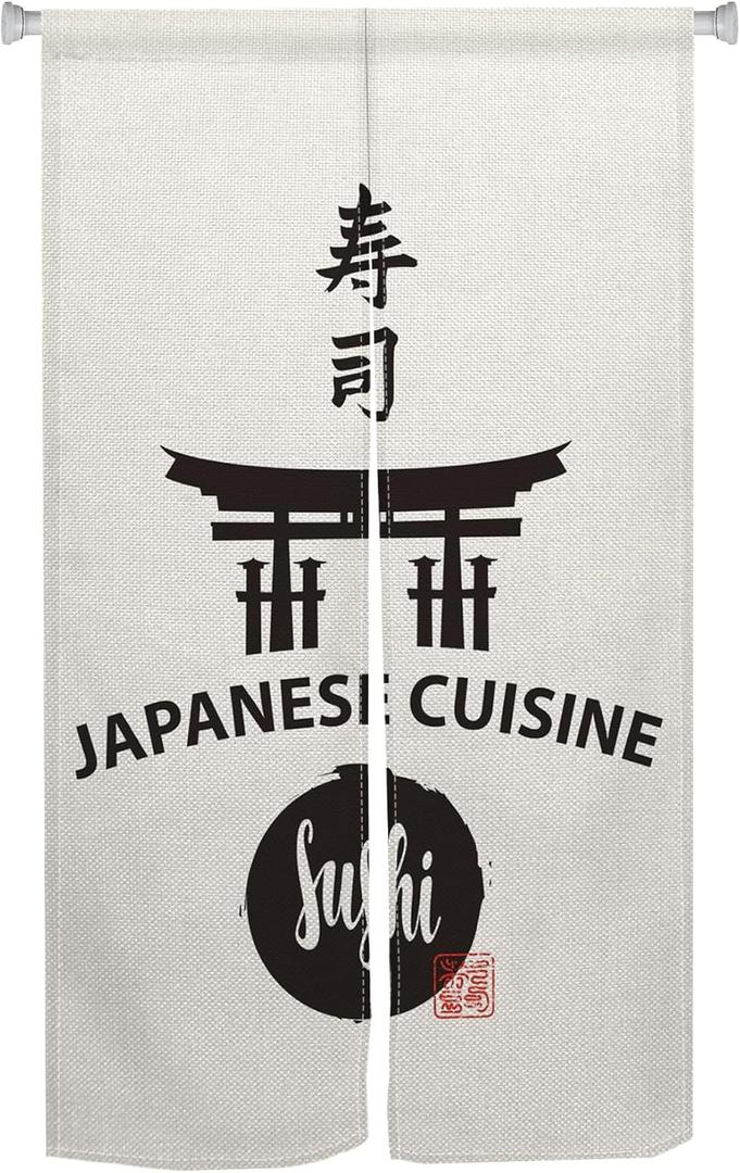 Long Japanese Noren Doorway Curtain Japanese Cuisine Printed Window Treatment Door Tapestry Door Curtain Polyester for Ukiyoe Room Divider Home Kitchen Gifts Decorations,33.5"x 70.9"