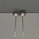 Titanium Soup Ladle Set, Reusable Metal Hot Pot Ladle with Slotted Spoon, Fish Scale Texture Design for Stirring & Serving Soup, 2-Piece Kitchen Utensils (10.4 Inch)