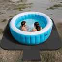 Nisorpa 1/2" Extra Thick Hot Tub Mat for Inflatable Tub 85 in Hot Tub Pad Tub EVA Foam Padding Flooring Protector Non Slip Pool Pad for Indoor Outdoor Inflatable Hot Tub Accessories