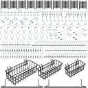 310PCS Pegboard Accessories Organizer Kit, Peg Board Baskets and Paper Towel Holder for 1/8 and 1/4 inch Pegboard Hooks Assortment,Metal Hooks for Hanging Storage (Basket Set)