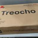 Treocho Led Nightstand with Hidden Space & Charging Station, 15.75 x 16.93 x 26.77 inches