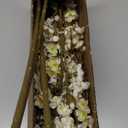 6 PCS Artificial Cherry Blossom Branches Spring Indoor Decoration, Faux Flowers 34.45" Long Stems Plum Fake Peach Plants Real Touch Silk for Wedding Home Bedroom Party Table Office, White