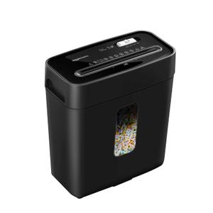 Basics 8Sheet High Security Cross Cut Paper and Credit Card Shredder with P4 Security, Auto Shutoff, Black