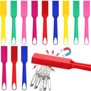 Honoson Magnet Wands for Kids Classroom Educational Learning Kits Rainbow Magnetic Wand Bulk 8 Inch Preschool Science Experiment Tools Learning Toys Bingo Games, 6 Colors (12 Pcs)