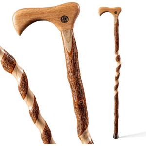 Brazos Wooden Walking Canes for Men and Women, Stable Walking Sticks for Seniors, Made in The USA, 37 Inch