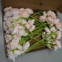 5 Bouquets Pink Ranunculus Artificial Flowers, 30 Pcs Silk Mini Faux Ranunculus Bouquet for Wedding, Bridal Shower, Centerpieces, and DIY Decorations