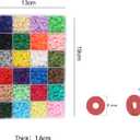 UXIMAIR 5000 Clay Beads for Bracelet Making Kits, 24 Colors Flat Clay Heishi Beads Jewelry Accessory, Strings for Jewelry Making Kit Bracelets Necklace