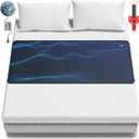 Grounding Mat for Bed, Grounding Sheets Earth Connected Grounded Pad for Sleeping, Grounded Mat Mattress Cover Earth, Include Cord & Tester (California King)