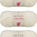 3 Skeins of Sensy Softee Baby Yarn, 3.5 oz, 275 Yards, Gauge 3 Light (Creamy)