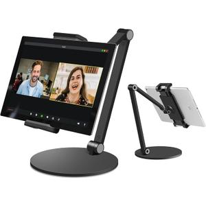 iPad Stand for Desk, Surface Pro Holder, Multi-Angle Adjustable Tablet Stand Holder for 4.7''- 13'' Screen Microsoft Surface Series, iPad Series,Samsung Galaxy Tabs,Amazon Kindle Fire, Etc. (Black)