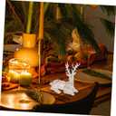 Transparent Elk Statue, 4.17x3.62x2.00in Acrylic Reindeer Ornaments, Lifelike Lying Deer Decorations for Holiday Home Decoration