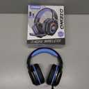 Ozeino 2.4GHz Gaming Headset Wireless with Flip Mic for Ps5, Ps4, PC, Gaming Headphones with RGB Light, 40Hr Battery Bluetooth Headset for Laptop, Mobile, Mac