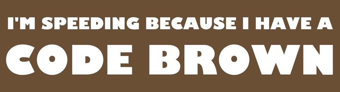 Code Brown Bumper Sticker by GilstrapTV