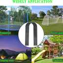 12 Pack Trampolines Wind Stakes, 12-Inch Extra Heavy Duty U Shaped Coated Rebar Stake Safety Ground Anchors Steel Trampoline Anchors for Huge Garden Decoration