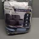 KinCam Loveseat Recliner Covers with Middle Console Slipcover, Recliner Sofa Covers 2 Seat Couch Cover Stripe Jacquard Furniture Protector Covers with Elastic Bottom for Kids, Pets (Dark Gray)