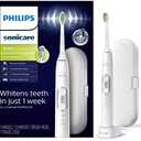 PHILIPS Sonicare ProtectiveClean 6100 Rechargeable Electric Toothbrush, with Pressure Sensor, 3 Cleaning Modes, SmarTimer and QuadPacer, 14-Day Battery Life, Travel Case, White, Model HX6877/21