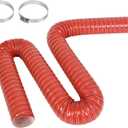 2.36" Diesel Heater Air Duct Hose, 60mm Silicone Flexible Intake Pipe for RV Camper, High Heat Brake Ducting with Steel Wire Support, Heavy Duty Exhaust Vent for Air System (2.36inch | 10ft)