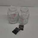 Eleganttime 1 Gallon Glass Drink Dispensers for Parties,2 Pack Beverage Dispenser with Fruit Infuser,Laundry Detergent Dispenser Punch Bowls Water Juice dispensers with Easy Flow Spigot for Outdoor