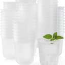 100 Pack Frosted Plastic Cups Clear Disposable Cocktail Glasses for Graduation Wedding Holiday Birthday Party (12 Oz)