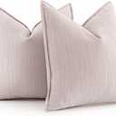 MIULEE 20x20 Inch Aesthetic Pink Decorative Couch Pillow Covers Set of 2 Chenille Throw Pillow Covers Farmhouse Cushion Cases with Elegant Design for Home Decor Sofa Bedroom Living Room