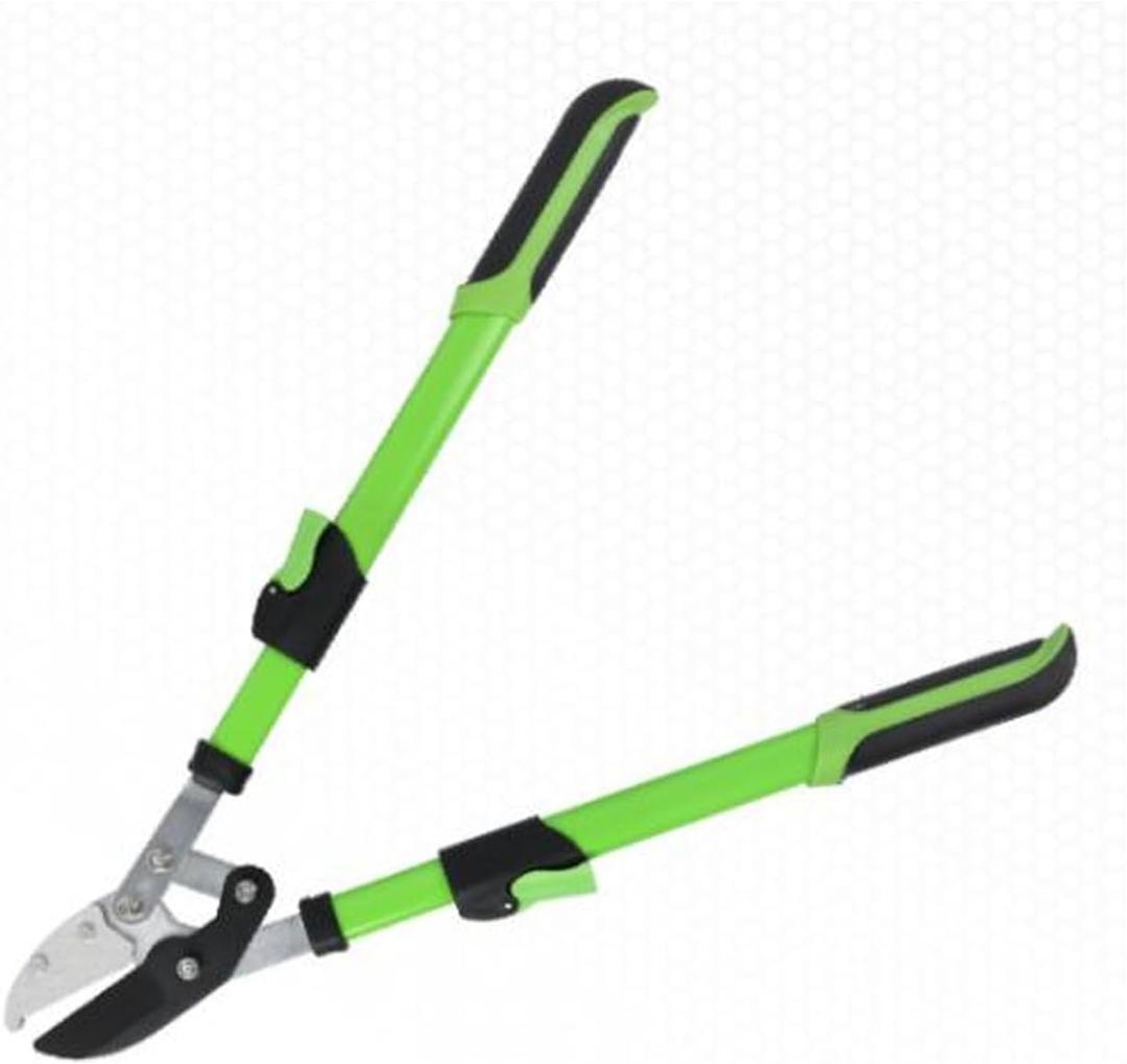27-41" Telescopic Loppers for Tree Trimming, Heavy Duty Tree Cutter with Extendable Handle, Branch Trimmer for Garden, Farm Cutter up to 2-Inch Diameter, Low-Friction Sharp Steel Blade (Green)