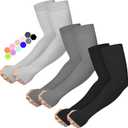 Outivity Arm Sleeves for Men Women Upf 50 Compression Arm Sleeve for UV Blocking Protection (Style 01-3 Pcs : Black+d Gray+l Gray)