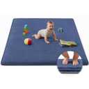 Baby Play Mat Floor,Tummy Time Area Rug 59x59 Playpen Muscle Mat Navy Blue